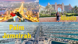 Palm Jumeirah Dubai  Atlantis  Monorail  Palm View  Dubai Trip  Dubai Vlog [upl. by Elayne]