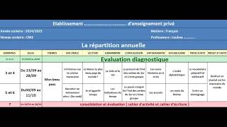 La répartition annuelle du programme  Le nouveau Vivre le français  Niveau CM2 [upl. by Roots111]