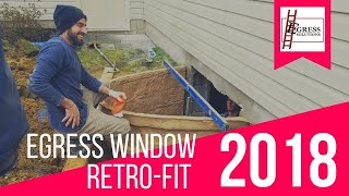 EGRESS SOLUTIONS How To ReftroFit A Basement Egress Window System Into An Existing Foundation [upl. by Cerellia]