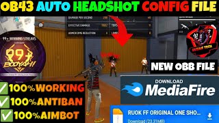 OB45 Auto Headshot Config File FF Aimbot  Aimlock Headshot Config File Free Fire Max Mediafire ✅ [upl. by Laroy738]