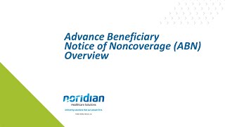 Advance Beneficiary Notice of Noncoverage ABN Overview [upl. by Atteselrahc]