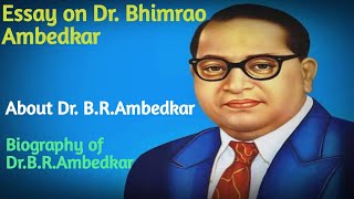 Essay on Dr Bhimrao Ambedkar  About DrBRAmbedkar  Biography  Nibandh  With Explanation [upl. by Giule]