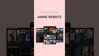 Anime website design websitedesign htmlwebsite webdevelopment animewebsite virlshort viral [upl. by Leonardi]