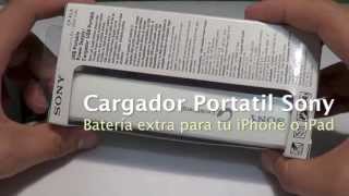 Batería Portátil Sony para iPhone iPad iPod Smarphones Unboxing [upl. by Lalita]