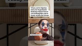 Hypomanic make up routine 🤡 bipolar bipolarmumjourney hypomania [upl. by Noonberg]