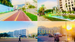 አራት ኪሎ ቀበና ኬንያ ኢንባሲ አስገራሚ ውበት Arat kilo to kebena walking tour Ethiopia 🇪🇹 [upl. by Kiele]