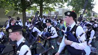 The Linlithgow Marches 2023  West Lothian Schools Pipe Band [upl. by Yentuoc]