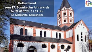 Gottesdienst zum 17 Sonntag im Jahreskreis live aus der Basilika St Margareta 280724 1115 Uhr [upl. by Annaiel]