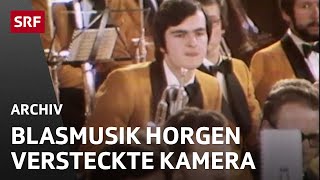 Versteckte Kamera Blasmusik Horgen 1976  Teleboy  SRF Archiv [upl. by Lohcin]