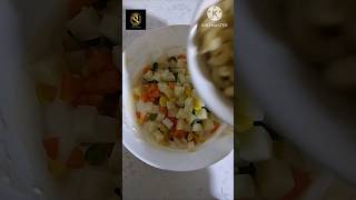 Mecroni salad queenoftheflavours short food shortvideo trending [upl. by Walden541]