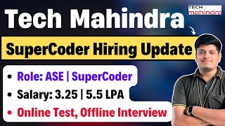 🔥Tech Mahindra SuperCoder Hiring Update  Salary 55 LPA Hiring Process TechM Hiring Big Update [upl. by Saenihp]