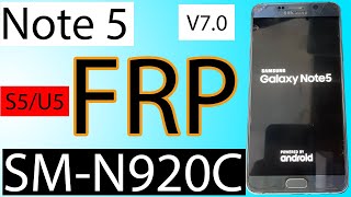 Samsung Note 5 FRP Bypass One Click S5  Samsung N920c U5 FRP One Click  SM N920c FRP S5U5 EFT [upl. by Judye]