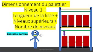 Dimensionnement du palettier exercice corrigé shorts logistics bacpro logistique [upl. by Brian]