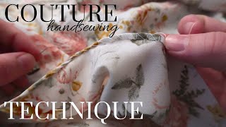 COUTURE ROLLED HEM  Handsewing techniques [upl. by Aihsyn]