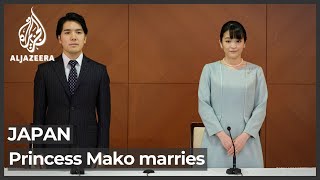 Japans Princess Mako marries commoner gives up royal title [upl. by Jael]