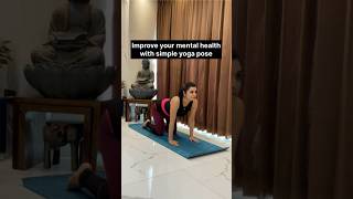 Improve your mental health with simple yoga pose short ytshorts [upl. by Kaja]