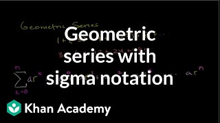 Geometric series  Sequences series and induction  Precalculus  Khan Academy [upl. by Amimej]