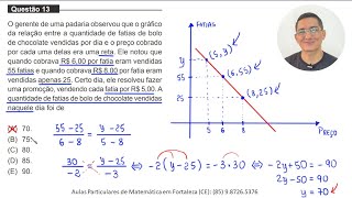 MEDICINA  UNIFOR 20231  QUESTÃO 13  RETA [upl. by Tterraj]