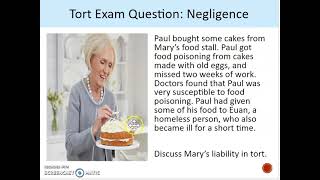 Tort Exam Question Negligence [upl. by Quinlan]