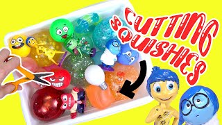 Inside Out 2 Movie Anxiety Joy Sadness Anger Cutting Squishies into One Bowl [upl. by Barden]