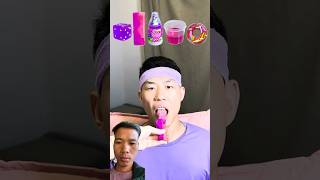 Purple food eating challenge mukbang food shorts [upl. by Beller]