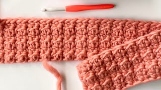 Crochet Crumpled Griddle Stitch [upl. by Eisserc]