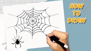 How to Draw Spider web [upl. by Litton925]