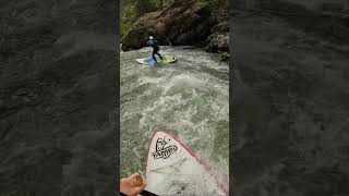 Schwarza gorge on paddleboard  Austria whitewater SUP [upl. by Odlamur21]