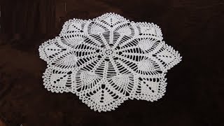 How to Crochet 30 Lace Pineapple Doily Pattern 711│by ThePatternFamily [upl. by Ahseket]