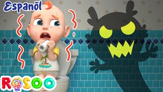 El Fantasma del Baño  Bebé Aprende a ir al Baño  Normas de baño para niños  Rosoo en Español [upl. by Curcio]