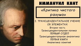 Кант КРИТИКА ЧИСТОГО РАЗУМА  Трансцендентальное учение об элементах Трансцендентальная логика [upl. by Llecram]