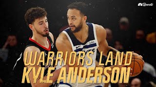 Kyle Anderson to join Warriors in signandtrade with Timberwolves  NBC Sports Bay Area [upl. by Cirdet]