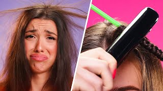 21 Crazy Hair Hacks [upl. by Yelyak]