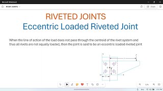 Riveted Joints 13 Design of eccentrically loaded Riveted joint [upl. by Avek568]