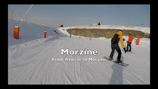 Morzine from Avoriaz  Easy route to the Super Morzine Lift in Portes du Soleil Ski Area [upl. by Assilrac]