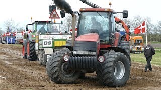 Case IH MX200 quotSoenquot Pulling The Heavy Sledge at Gl Estrup Pulling Arena  Tractor Pulling Denmark [upl. by Idnym]