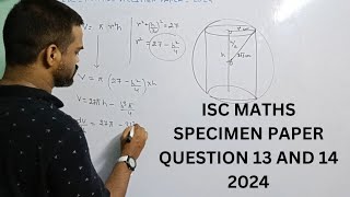 isc maths specimen paper solved 2024 isc mathematics 2024 specimen paper solution isc maths [upl. by Bezanson]