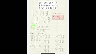 VIDEO 4  solución sistemas 3x3 usando matrices [upl. by Kennett]