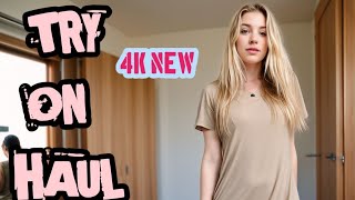 4K TRANSPARENT DRESSES TRY ON HAUL  Close Ups  try on Haul 2024 [upl. by Ahker280]