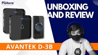 Avantek D3B wireless doorbell kit  Best wireless and waterproof doorbell  Unboxing and Review [upl. by Eckart]