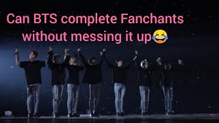 BTS messing up Fanchants Ft Bts mimicking Army😂 [upl. by Yared]