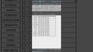 CRIAR LISTA DE PRESENÇA DINAMICA EM EXCEL DINAMICO  exceldinamico dicasdeexcel excel [upl. by Odlanyar]