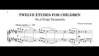 Twelve Etudes for Children No2 Ninja Tarantella [upl. by Akinoj]