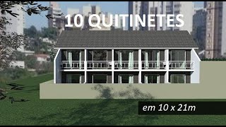 10 QUITINETES EM 10x21m [upl. by Hnim]