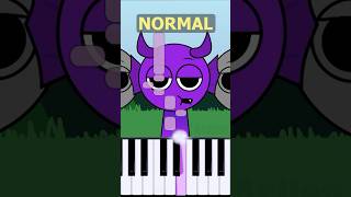 Durple Theme Incredibox Sprunki Retake  Normal Vs Horror on piano [upl. by Tikna]