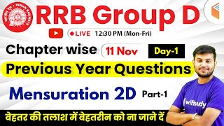 1230 PM  RRB Group D 2019  Maths by Sahil Sir  Mensuration 2D Part1 [upl. by Ahsinirt]