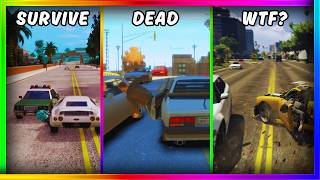 WHAT IF WE JUMP OUT OF A MOVING VEHICLE IF THERE IS A CAR ON LEFT SIDE IN GTA GAMES [upl. by Francene]