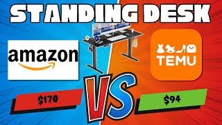 Temu Standing Desk Desk VS Amazon Standing Desk Nearly Half The Price Is There A Difference [upl. by Eisoj]