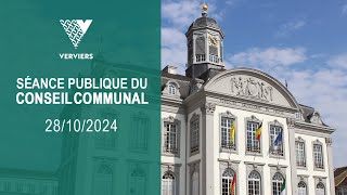 Conseil Communal  Ville de Verviers  28 octobre 2024 [upl. by Giardap]