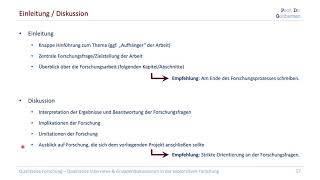 32 Einleitung amp Diskussion in Qualitativen Forschungsarbeiten Kompaktkurs Qualitative Forschung [upl. by Williamson]